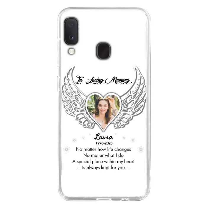 Custom Personalized In Loving Memory Phone Case - Upload Photo - Memorial Gift Idea - Case For iPhone/Samsung - A Special Place Within My Heart Is Always Kept For You