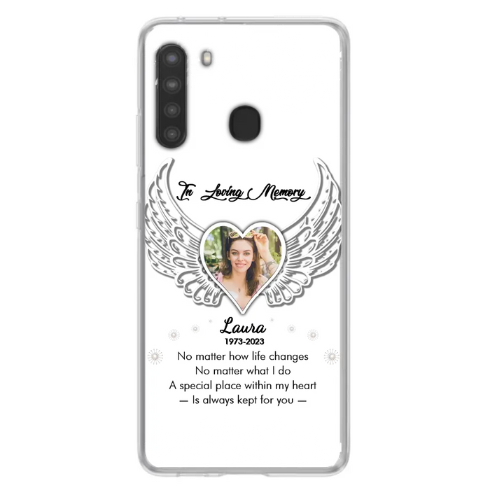 Custom Personalized In Loving Memory Phone Case - Upload Photo - Memorial Gift Idea - Case For iPhone/Samsung - A Special Place Within My Heart Is Always Kept For You