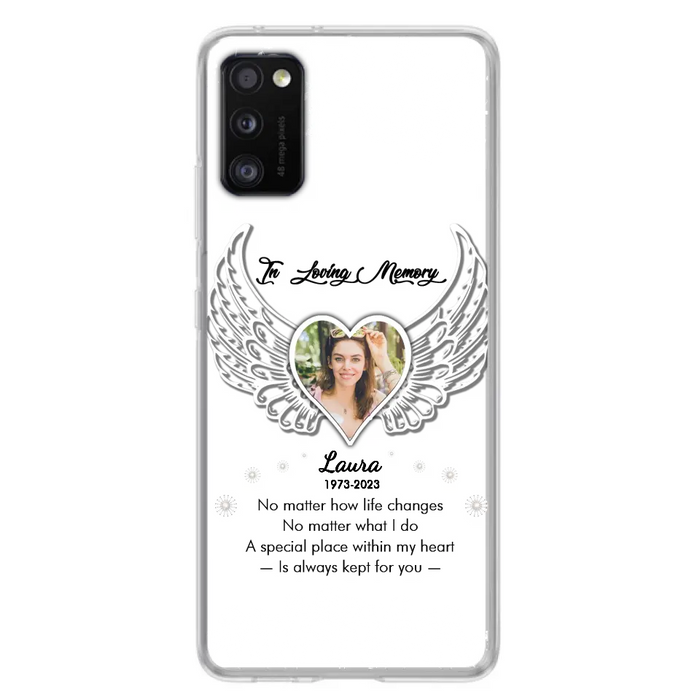 Custom Personalized In Loving Memory Phone Case - Upload Photo - Memorial Gift Idea - Case For iPhone/Samsung - A Special Place Within My Heart Is Always Kept For You