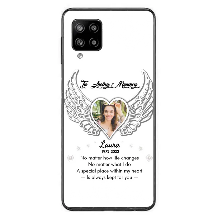 Custom Personalized In Loving Memory Phone Case - Upload Photo - Memorial Gift Idea - Case For iPhone/Samsung - A Special Place Within My Heart Is Always Kept For You