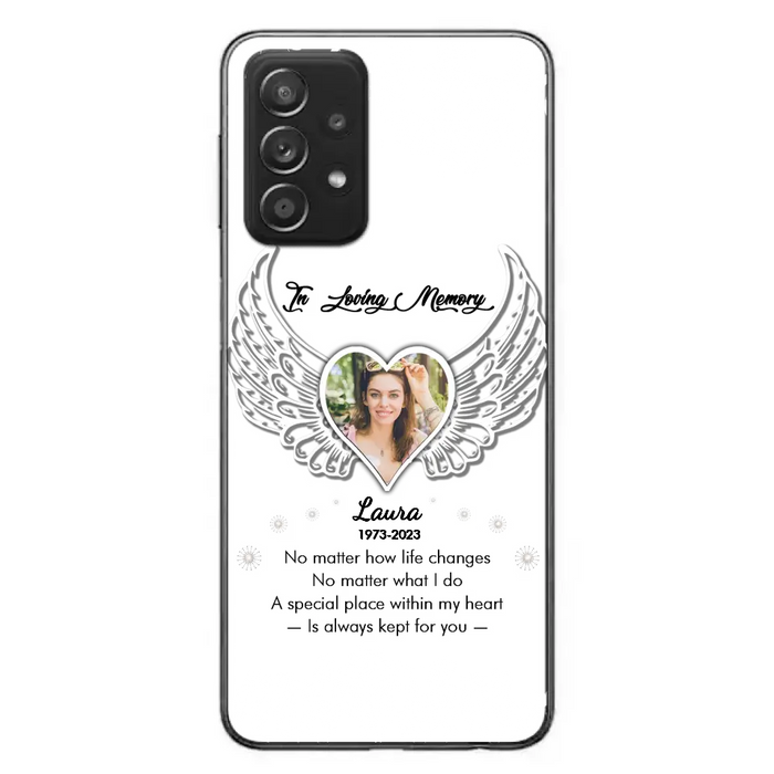 Custom Personalized In Loving Memory Phone Case - Upload Photo - Memorial Gift Idea - Case For iPhone/Samsung - A Special Place Within My Heart Is Always Kept For You