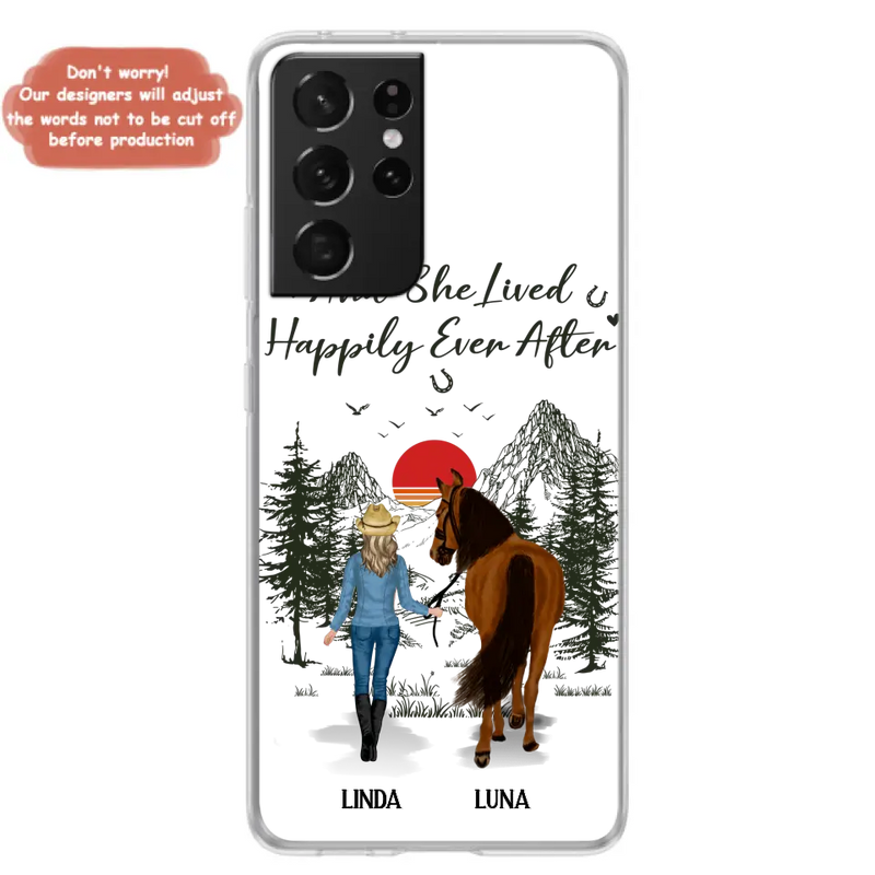 Personalized Horse Phone Case -  Gift Idea For Horse Lovers - Up to 6 Horses