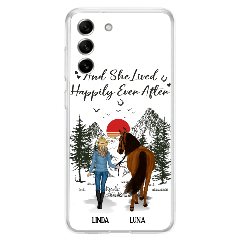 Personalized Horse Phone Case -  Gift Idea For Horse Lovers - Up to 6 Horses