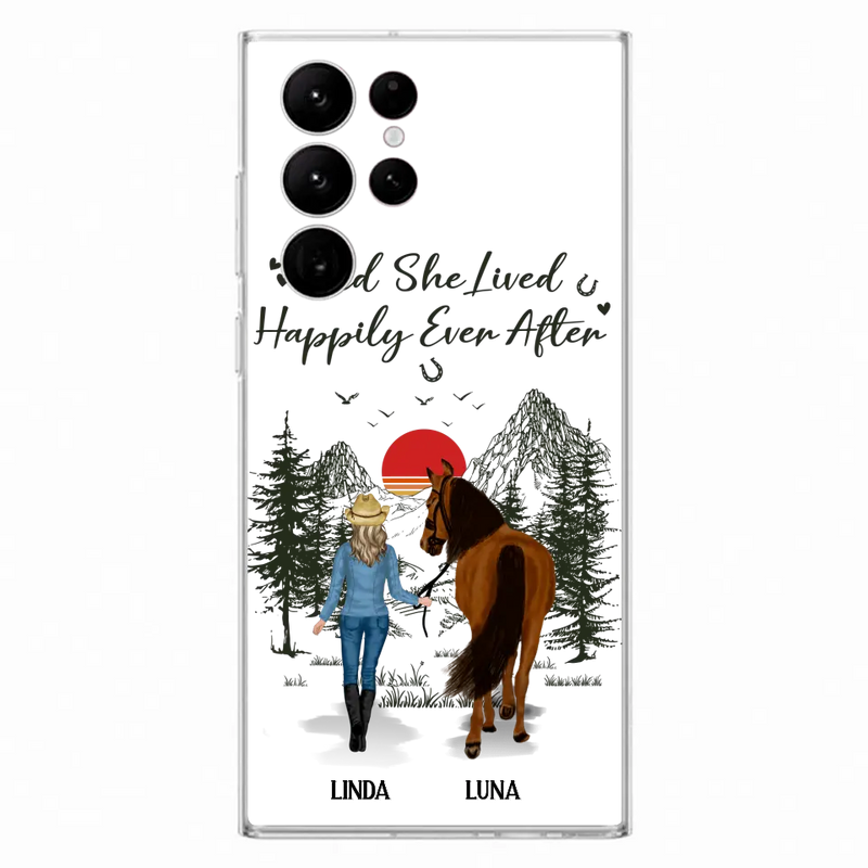 Personalized Horse Phone Case -  Gift Idea For Horse Lovers - Up to 6 Horses