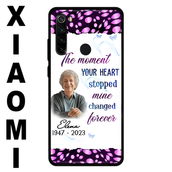 Custom Personalized Memorial Photo Phone Case - Memorial Gift For Family Member - Upload Photo - Case For Oppo/Xiaomi/Huawei - The Moment Your Heart Stopped Mine Changed Forever