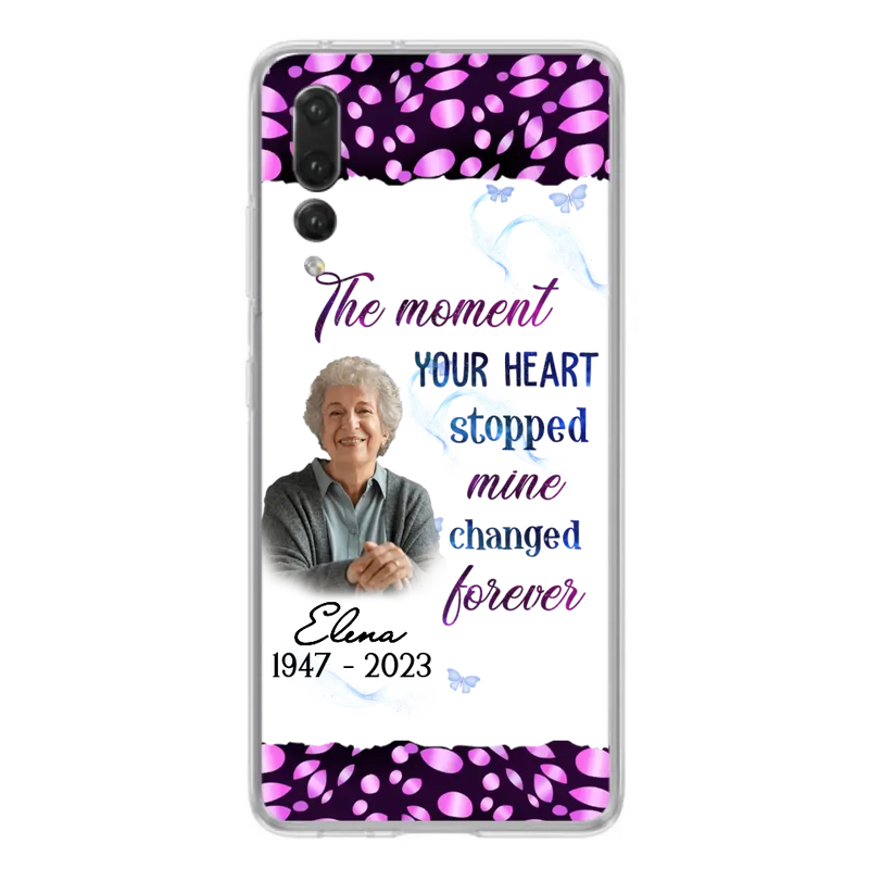 Custom Personalized Memorial Photo Phone Case - Memorial Gift For Family Member - Upload Photo - Case For Oppo/Xiaomi/Huawei - The Moment Your Heart Stopped Mine Changed Forever