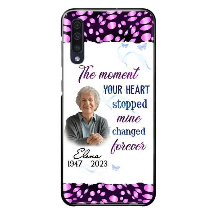 Custom Personalized Memorial Photo Phone Case - Memorial Gift For Family Member - Upload Photo - Case For iPhone/Samsung - The Moment Your Heart Stopped Mine Changed Forever