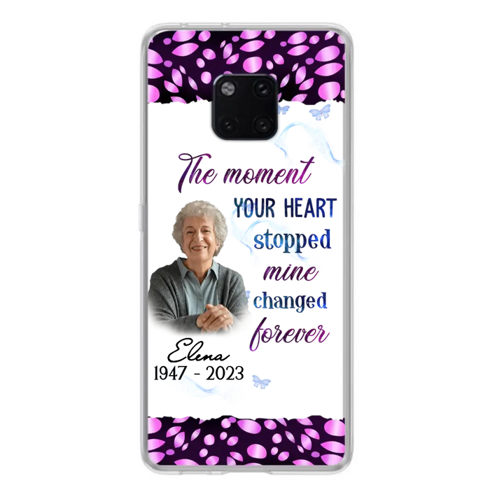 Custom Personalized Memorial Photo Phone Case - Memorial Gift For Family Member - Upload Photo - Case For Oppo/Xiaomi/Huawei - The Moment Your Heart Stopped Mine Changed Forever