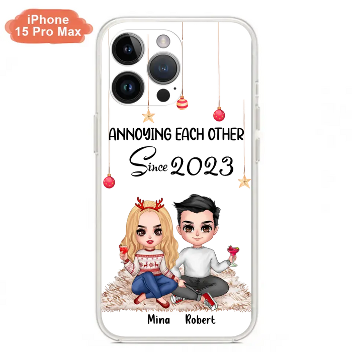 Custom Personalized Couple Phone Case - Christmas  Gift Idea For Couple - Annoying Each Other Since 2023 - Case for iPhone/Samsung