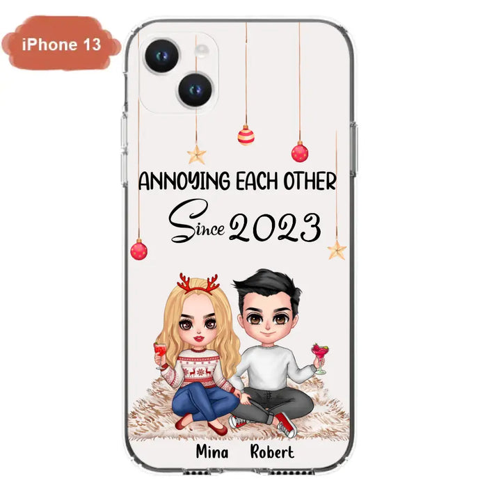 Custom Personalized Couple Phone Case - Christmas  Gift Idea For Couple - Annoying Each Other Since 2023 - Case for iPhone/Samsung