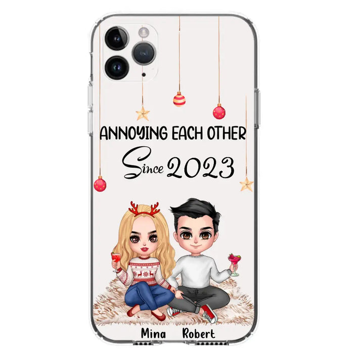 Custom Personalized Couple Phone Case - Christmas  Gift Idea For Couple - Annoying Each Other Since 2023 - Case for iPhone/Samsung