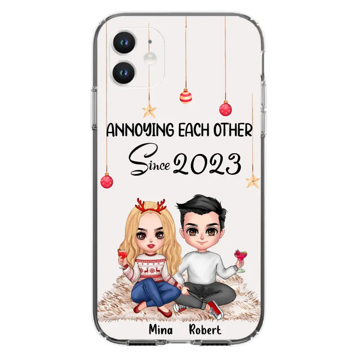 Custom Personalized Couple Phone Case - Christmas  Gift Idea For Couple - Annoying Each Other Since 2023 - Case for iPhone/Samsung