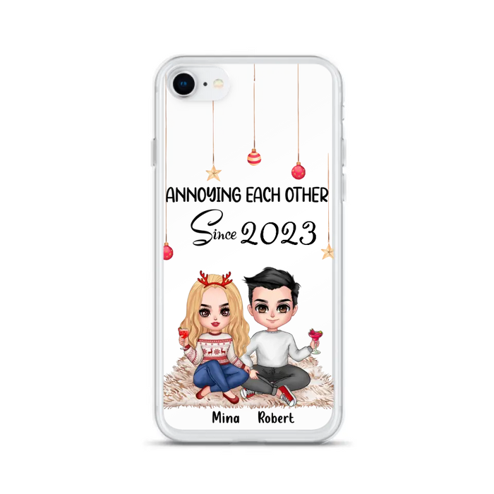 Custom Personalized Couple Phone Case - Christmas  Gift Idea For Couple - Annoying Each Other Since 2023 - Case for iPhone/Samsung