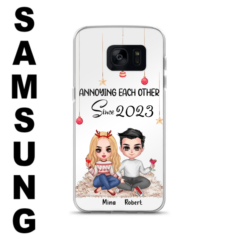 Custom Personalized Couple Phone Case - Christmas  Gift Idea For Couple - Annoying Each Other Since 2023 - Case for iPhone/Samsung