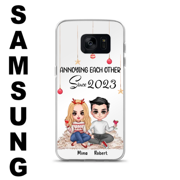 Custom Personalized Couple Phone Case - Christmas  Gift Idea For Couple - Annoying Each Other Since 2023 - Case for iPhone/Samsung