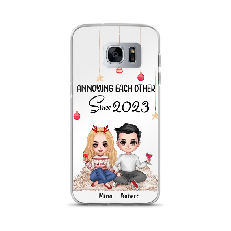 Custom Personalized Couple Phone Case - Christmas  Gift Idea For Couple - Annoying Each Other Since 2023 - Case for iPhone/Samsung