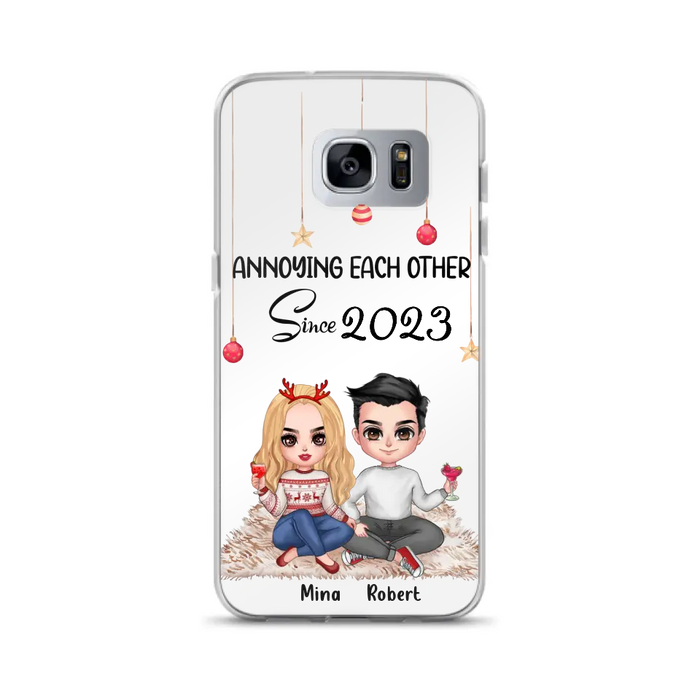 Custom Personalized Couple Phone Case - Christmas  Gift Idea For Couple - Annoying Each Other Since 2023 - Case for iPhone/Samsung