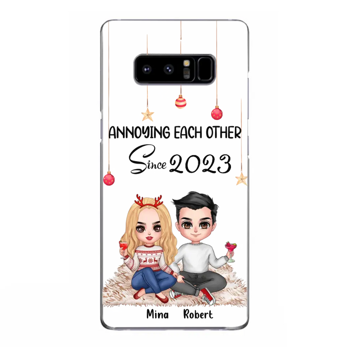 Custom Personalized Couple Phone Case - Christmas  Gift Idea For Couple - Annoying Each Other Since 2023 - Case for iPhone/Samsung