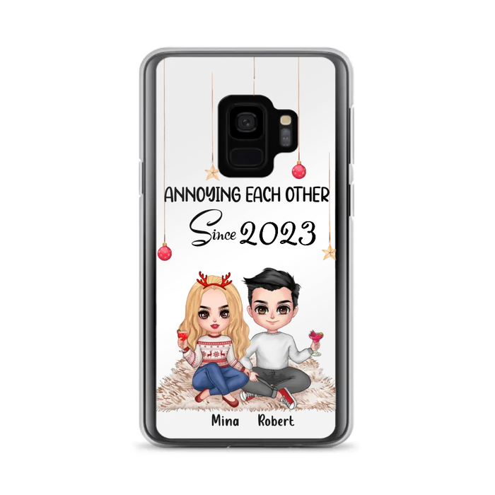 Custom Personalized Couple Phone Case - Christmas  Gift Idea For Couple - Annoying Each Other Since 2023 - Case for iPhone/Samsung