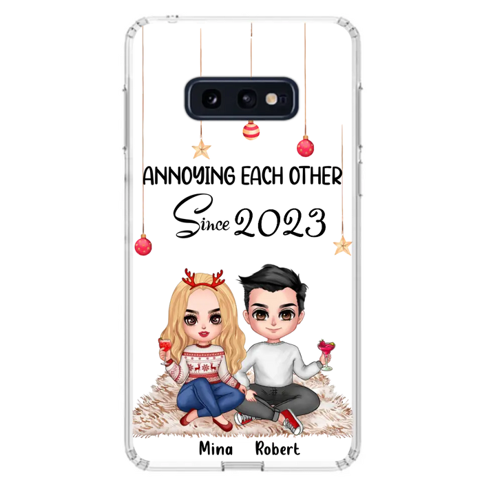 Custom Personalized Couple Phone Case - Christmas  Gift Idea For Couple - Annoying Each Other Since 2023 - Case for iPhone/Samsung