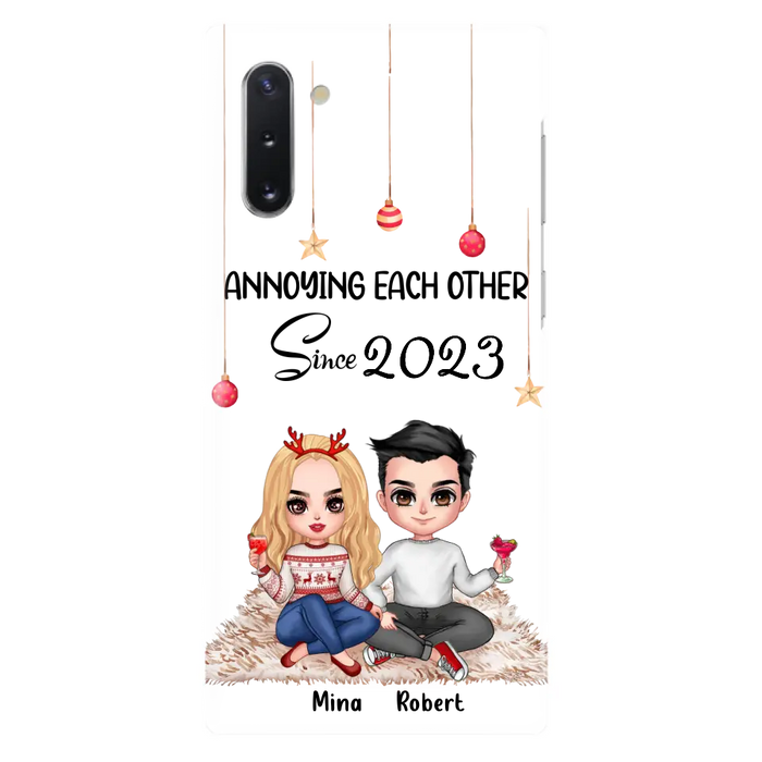 Custom Personalized Couple Phone Case - Christmas  Gift Idea For Couple - Annoying Each Other Since 2023 - Case for iPhone/Samsung