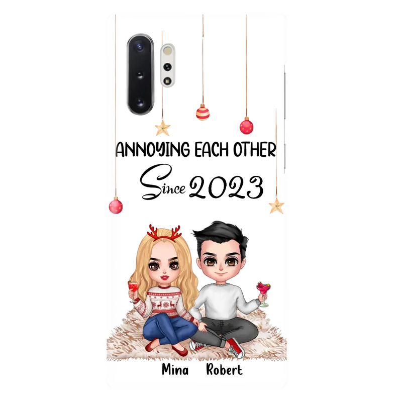 Custom Personalized Couple Phone Case - Christmas  Gift Idea For Couple - Annoying Each Other Since 2023 - Case for iPhone/Samsung
