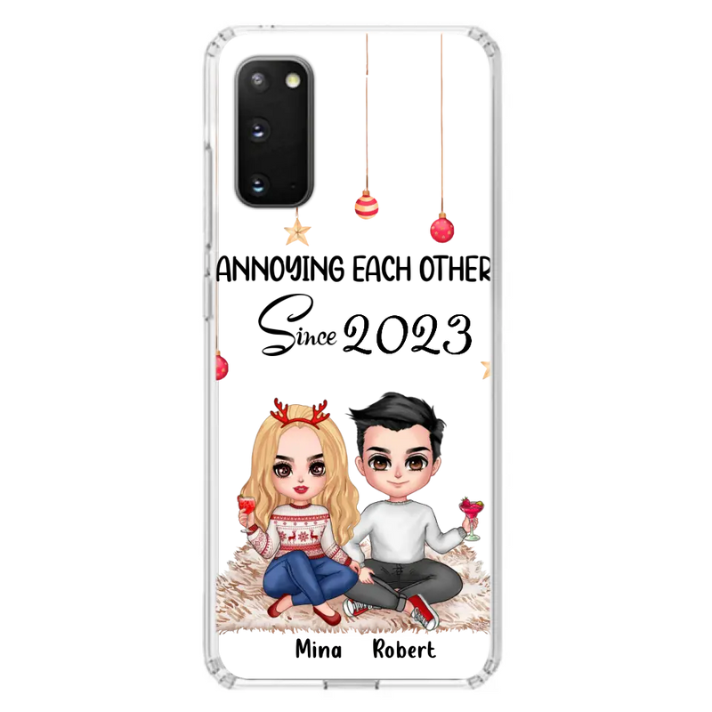 Custom Personalized Couple Phone Case - Christmas  Gift Idea For Couple - Annoying Each Other Since 2023 - Case for iPhone/Samsung
