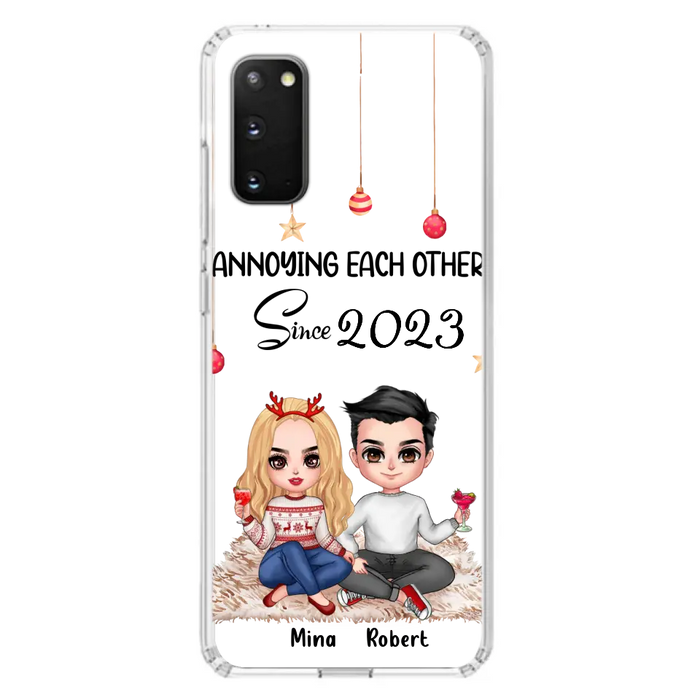 Custom Personalized Couple Phone Case - Christmas  Gift Idea For Couple - Annoying Each Other Since 2023 - Case for iPhone/Samsung