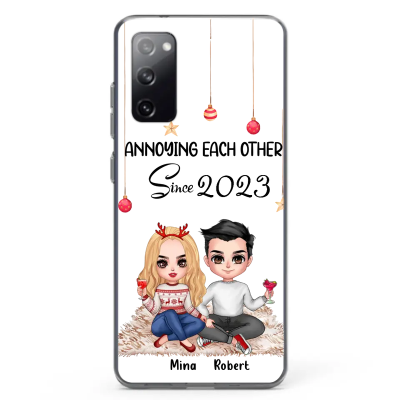 Custom Personalized Couple Phone Case - Christmas  Gift Idea For Couple - Annoying Each Other Since 2023 - Case for iPhone/Samsung