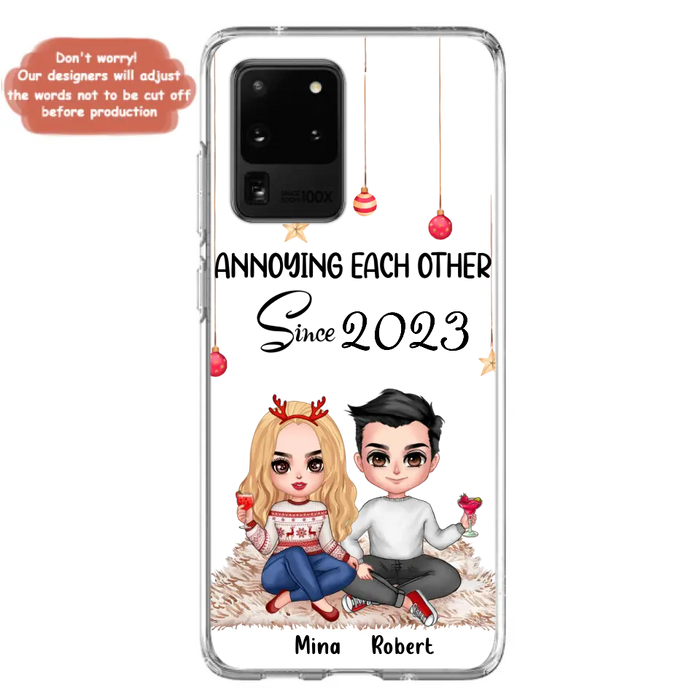 Custom Personalized Couple Phone Case - Christmas  Gift Idea For Couple - Annoying Each Other Since 2023 - Case for iPhone/Samsung