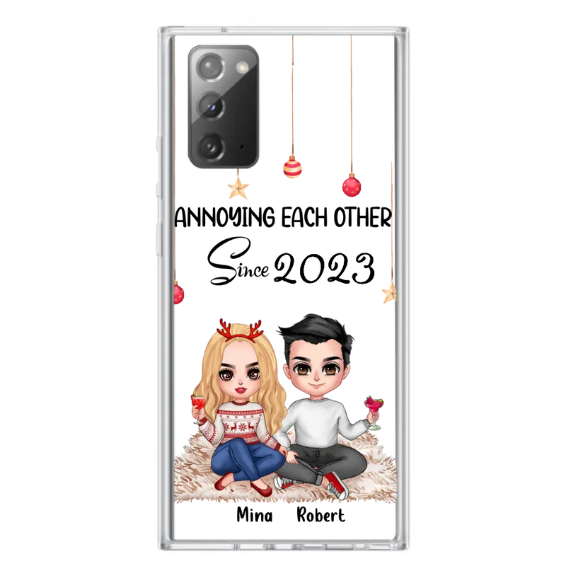 Custom Personalized Couple Phone Case - Christmas  Gift Idea For Couple - Annoying Each Other Since 2023 - Case for iPhone/Samsung