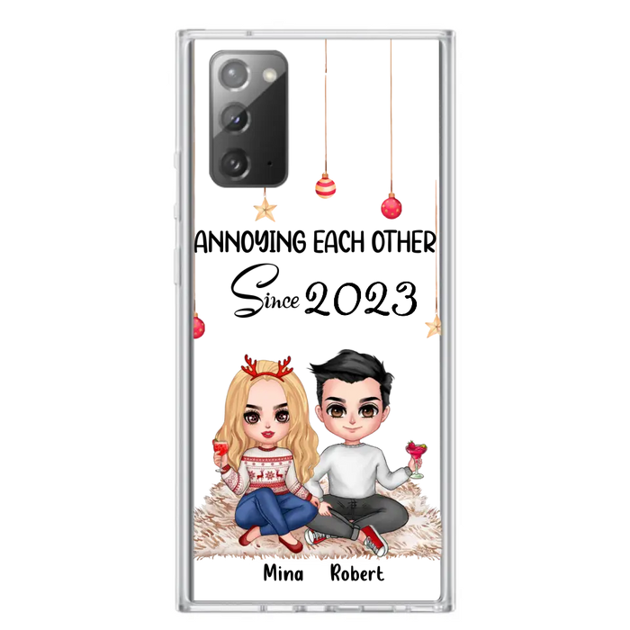 Custom Personalized Couple Phone Case - Christmas  Gift Idea For Couple - Annoying Each Other Since 2023 - Case for iPhone/Samsung