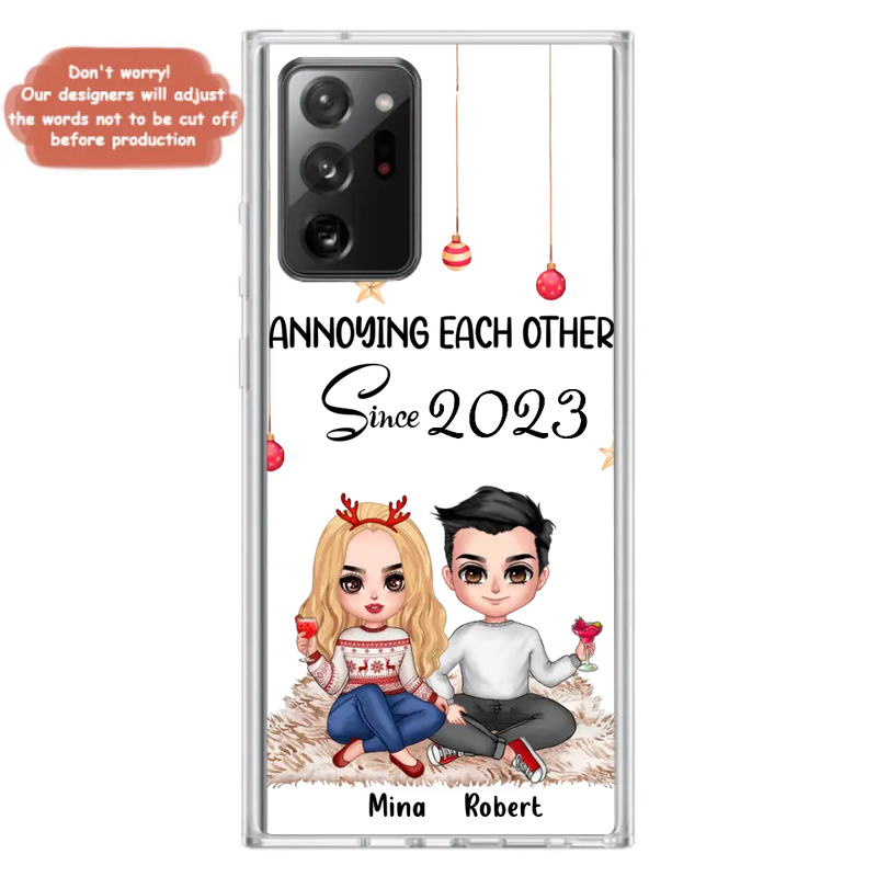 Custom Personalized Couple Phone Case - Christmas  Gift Idea For Couple - Annoying Each Other Since 2023 - Case for iPhone/Samsung