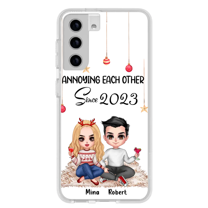 Custom Personalized Couple Phone Case - Christmas  Gift Idea For Couple - Annoying Each Other Since 2023 - Case for iPhone/Samsung