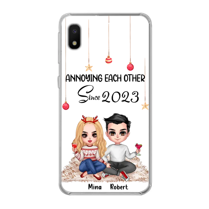 Custom Personalized Couple Phone Case - Christmas  Gift Idea For Couple - Annoying Each Other Since 2023 - Case for iPhone/Samsung