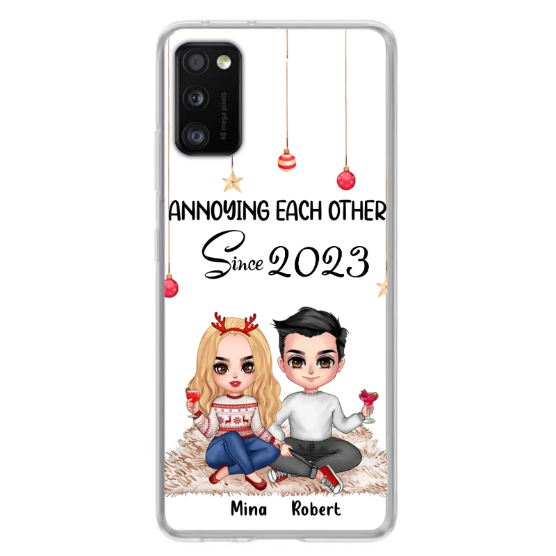 Custom Personalized Couple Phone Case - Christmas  Gift Idea For Couple - Annoying Each Other Since 2023 - Case for iPhone/Samsung