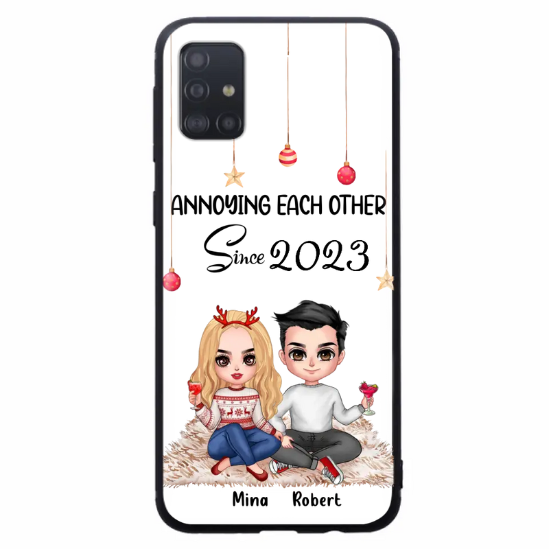 Custom Personalized Couple Phone Case - Christmas  Gift Idea For Couple - Annoying Each Other Since 2023 - Case for iPhone/Samsung