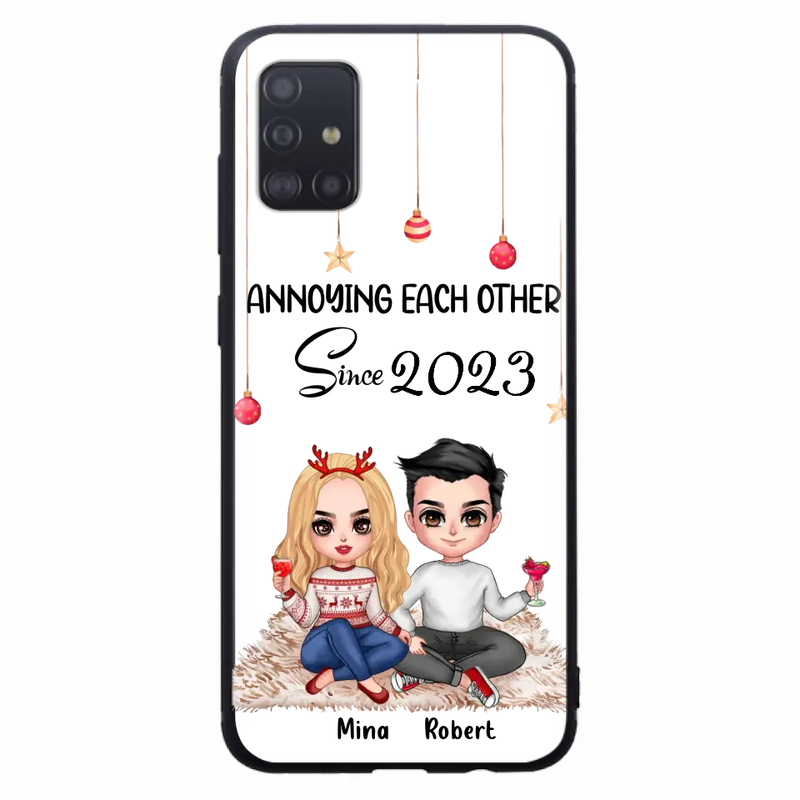 Custom Personalized Couple Phone Case - Christmas  Gift Idea For Couple - Annoying Each Other Since 2023 - Case for iPhone/Samsung