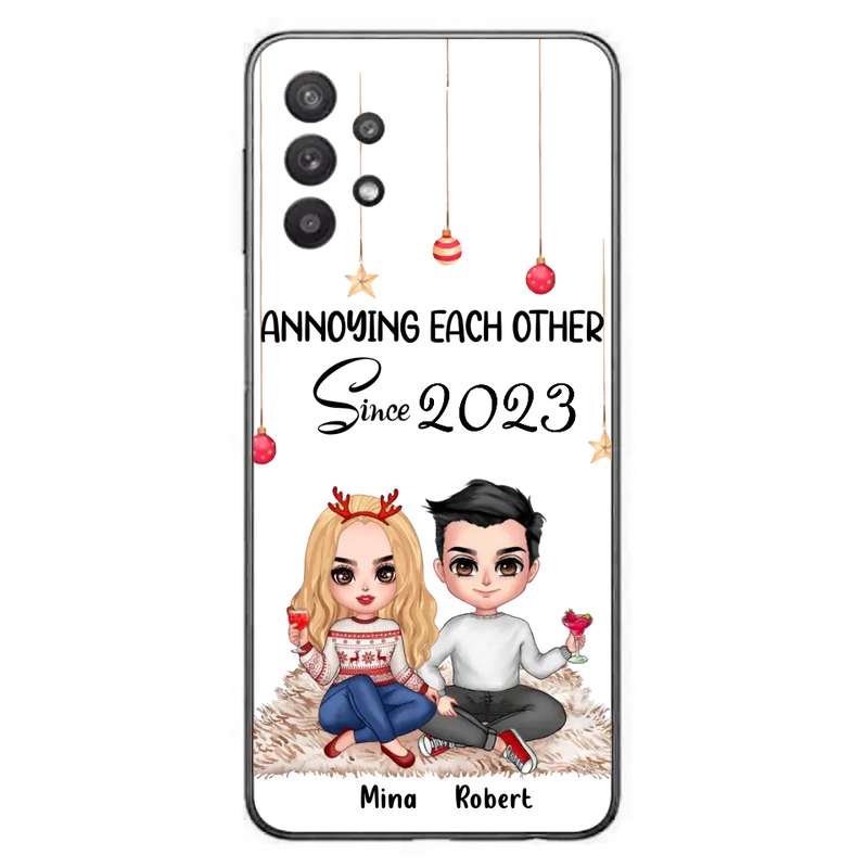 Custom Personalized Couple Phone Case - Christmas  Gift Idea For Couple - Annoying Each Other Since 2023 - Case for iPhone/Samsung