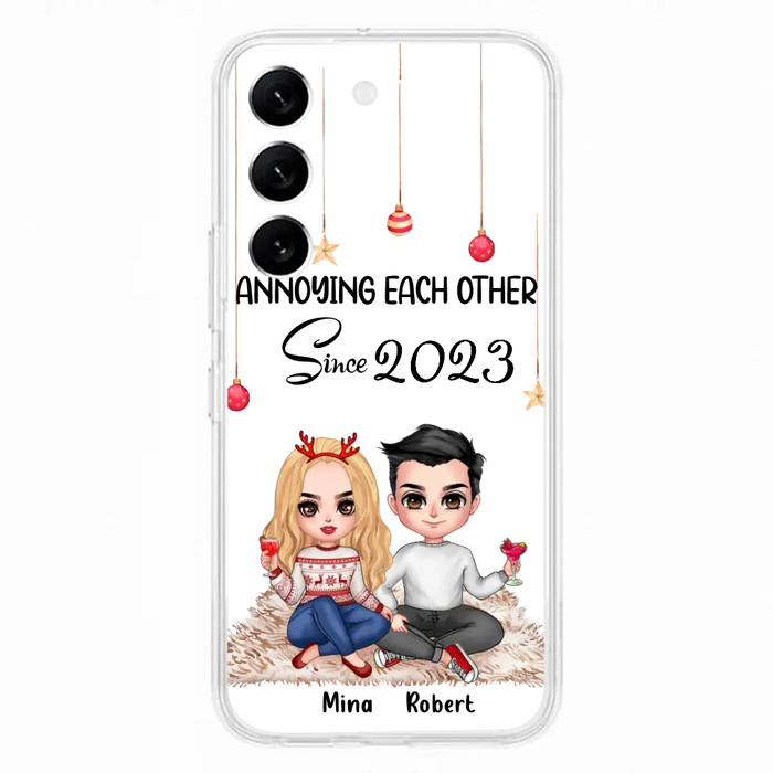 Custom Personalized Couple Phone Case - Christmas  Gift Idea For Couple - Annoying Each Other Since 2023 - Case for iPhone/Samsung