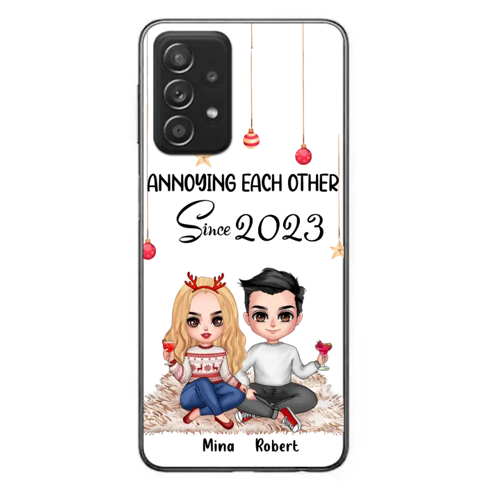 Custom Personalized Couple Phone Case - Christmas  Gift Idea For Couple - Annoying Each Other Since 2023 - Case for iPhone/Samsung