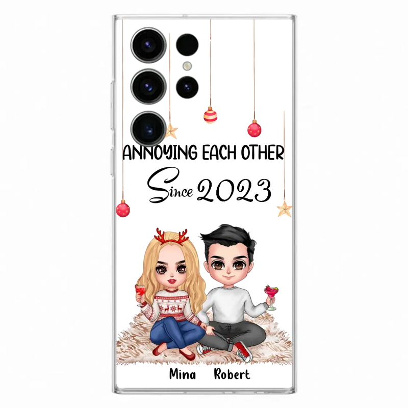 Custom Personalized Couple Phone Case - Christmas  Gift Idea For Couple - Annoying Each Other Since 2023 - Case for iPhone/Samsung