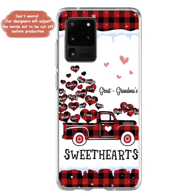 Personalized Grandma Phone Case - Gift Idea For Grandma - Up to 20 Children - Great Grandma's Sweethearts - Case For iPhone/Samsung