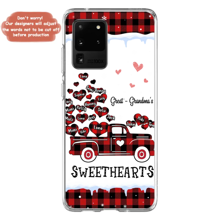 Personalized Grandma Phone Case - Gift Idea For Grandma - Upto 20 Children - Great - Grandma's Sweethearts - Case For iPhone/Samsung