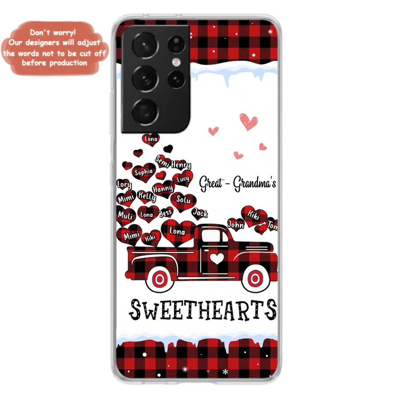 Personalized Grandma Phone Case - Gift Idea For Grandma - Up to 20 Children - Great Grandma's Sweethearts - Case For iPhone/Samsung