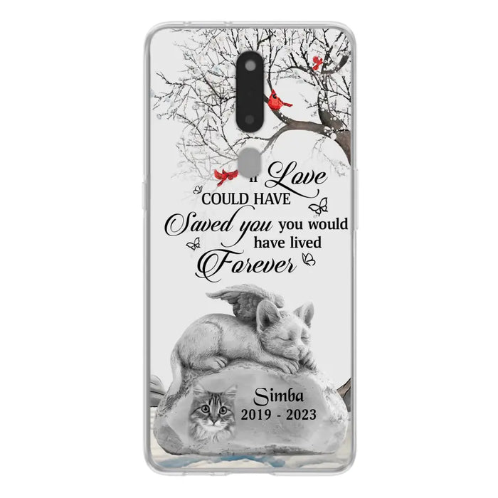 Personalized Memorial Cat Phone Case - Gift Idea For Cat Owners - If Love Could Have Saved You You Would Have Lived Forever - Case For Oppo/Xiaomi/Huawei