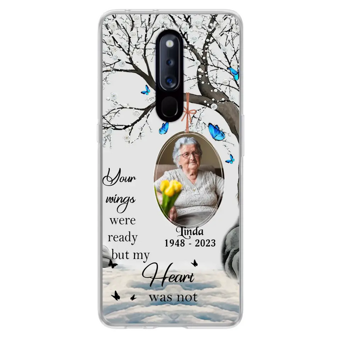 Custom Personalized Memorial Photo Phone Case - Upload Photo - Memorial Gift Idea For Family Member - Your Wings Were Ready But My Heart Was Not - Case For Xiaomi/ Oppo/ Huawei