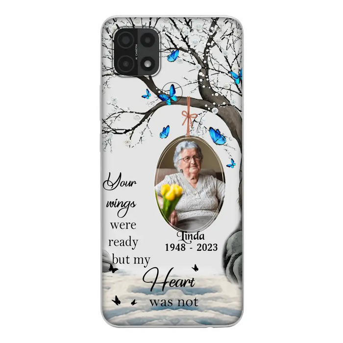 Custom Personalized Memorial Photo Phone Case - Upload Photo - Memorial Gift Idea For Family Member - Your Wings Were Ready But My Heart Was Not - Case For Xiaomi/ Oppo/ Huawei