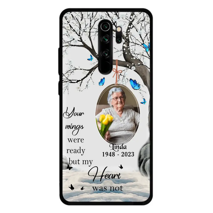 Custom Personalized Memorial Photo Phone Case - Upload Photo - Memorial Gift Idea For Family Member - Your Wings Were Ready But My Heart Was Not - Case For Xiaomi/ Oppo/ Huawei