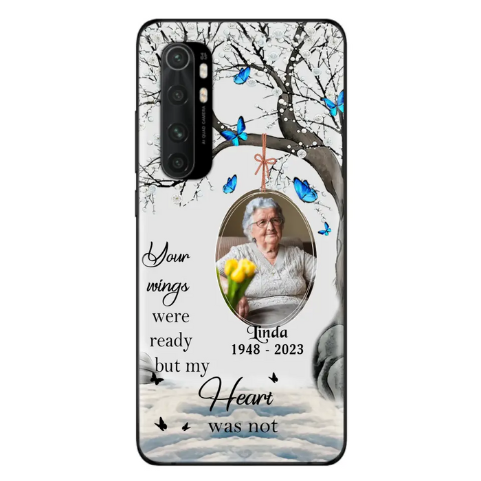 Custom Personalized Memorial Photo Phone Case - Upload Photo - Memorial Gift Idea For Family Member - Your Wings Were Ready But My Heart Was Not - Case For Xiaomi/ Oppo/ Huawei